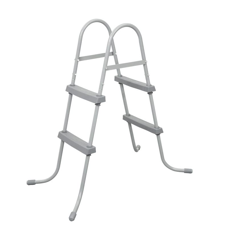 Escalera para piscina exterior con marco metálico 84 cm
