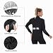 AMZSPORT Damen Laufjacke Sportjacke Langarm Trainingsjacke Sweatjacke mit Tasche Für Yoga Fitness Schwarz M