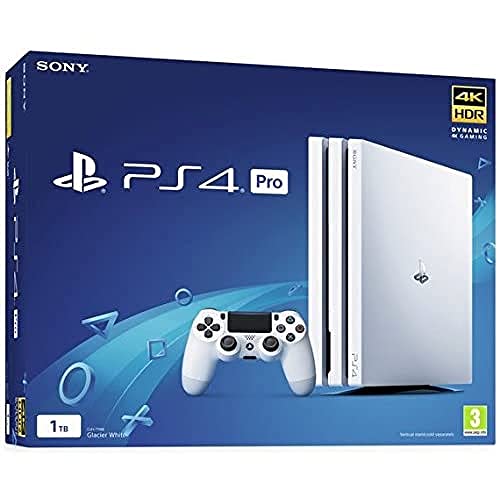 Sony PS4 Pro 1TB White - PlayStation 4 Pro Glacier White (Renewed)