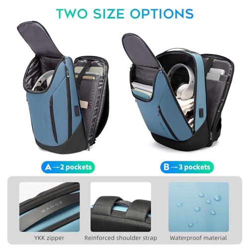 Image of BANGE Business Smart Backpack Waterproof fit 15.6 Inch Laptop Backpack with USB Charging Port,Travel Durable Backpack