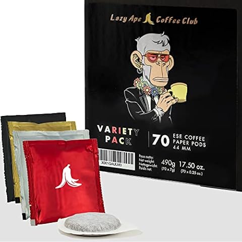 Lazy Ape Coffee Club - 70 ESE Coffee Paper Pods 44mm | VARIETY PACK Cover
