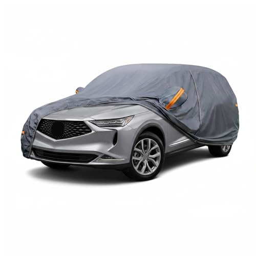 Image of Coverlex All-Weather Car Cover Custom Fit for Acura MDX 2007-2026 | Waterproof, Heavy Duty, Cotton Liner, Paint Protection, Rain Snow UV Proof, Driver Door Zipper, Windproof Straps, Storage Bag