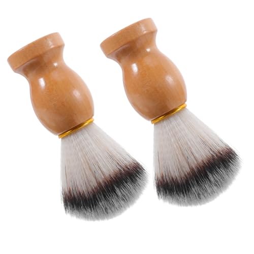 FRCOLOR Safety Razor Shaving Brush Men's Natural Bristle Wooden Handle Brush Set for Comfortable Wet Shaving