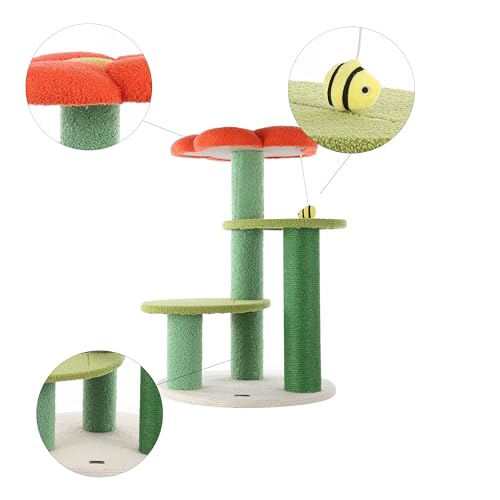 Árbol para gato de yute con 3 plataformas 29 pulgadas miniatura 3