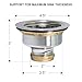 Highcraft Heavy Duty Kitchen Sink Drain Assembly 3-1/2 Inch Stainless Steel Strainer Basket & Stopper, Standard Sink Drain