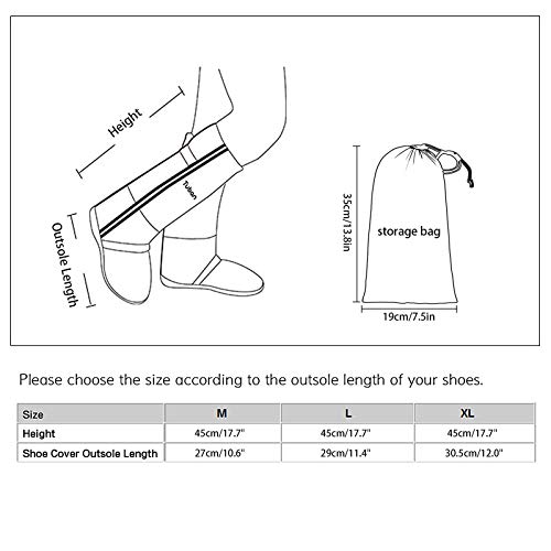 DECDEAL Sapatos de chuva impermeáveis cobrem polainas leves e reutilizáveis para neve no deserto com