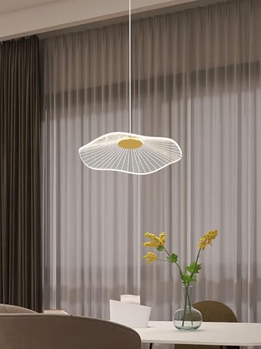 Image of Crystal Wave Pendant Light | Modern Acrylic Chandelier with Antique Gold Finish | Elegant Wave Design Hanging Light for Living Room, Bedroom, Dining Room & Hall, Restaurants Ceiling Lamp