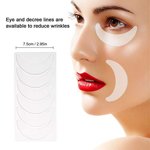 Andoer 5 PCS Reutilizável Anti Rugas Almofada Facial Silicone adesivo de remoção de Rugas Transparen