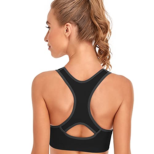 Image of GXXGE Padded Racerback Sports Bras for Women High Impact Workout Yoga Gym Activewear Fitness Bra
