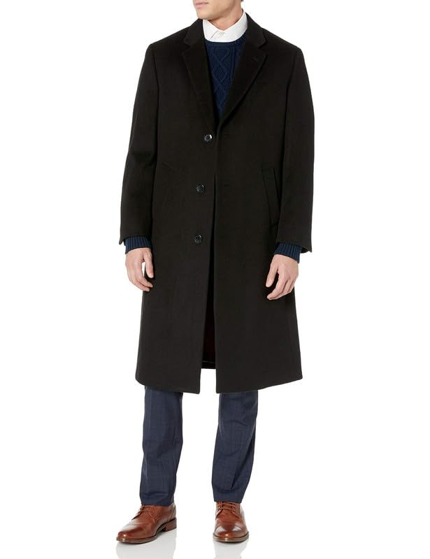 Image of Adam Baker Men's Single Breasted Luxury Wool Full Length Topcoat - Available in Colors