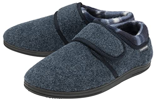 DUNLOP Pantoufles Orthopédiques Velcro Chaussons Pieds Sensibles Homme