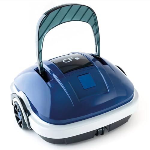 POWERHAUS24 Kabelloser Poolroboter CF 45 CL, Akkubetrieb für bis zu 50m², 50-minütiger Reinigungsmodus, energieeffizient, kompakt, wartungsarm, 340 x 350 x 330 mm, nur 3,6 kg