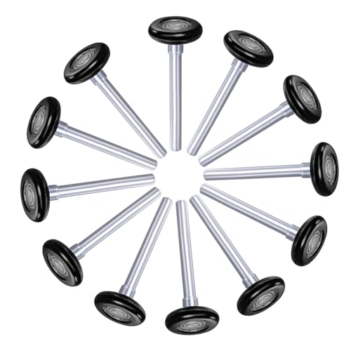 uxcell 12pcs Garage Door Rollers, 2" Nylon Roller for 2" Garage Track, 4.25" Stem, 8 Balls Sealed Bearing