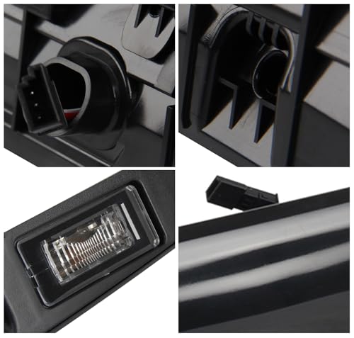 DOCAS Rear Trunk Hatch Handle with Lamp, Black Tailgate Trim Lid Trunk Liftgate Release Pull Handle Compatible with 2005-2015 Mini Cooper R56 R57 Series Backhatch Release Handle 51132753603