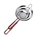 Produktbild Freude 304 Mesh Edelstahl Seiher Verdickte Mehl Sieb Sieb mit Rot Silikon Griffen 8 cm 10 cm 14 cm Speisen Siebe für Küche Tee Reis Gemüse und Saft Verwenden  Set von 3