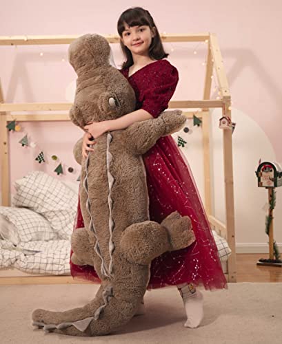 Image of MorisMos Giant Alligator Stuffed Animal, 67inch Soft Large Alligator Plush Toy, Big Stuffed Crocodile Gifts for Kids Boys Girls