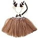 Kirei Sui Kids Animal Costume Deer Tutu and Headband Brown