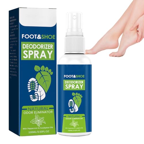 Spray Desodorante para Pies | Spray Refrescante para Eliminar Olores en Zapatos | Envase 100ml con Extractos Vegetales, Solución Natural para Gimnasio, Viaje, Camping y Calzado Deportivo