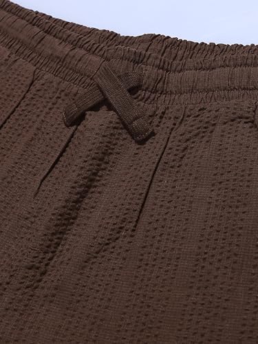 Image of StitchX Men's Airport Look Textured Seersucker Cotton Jogger Trousers S-4XL