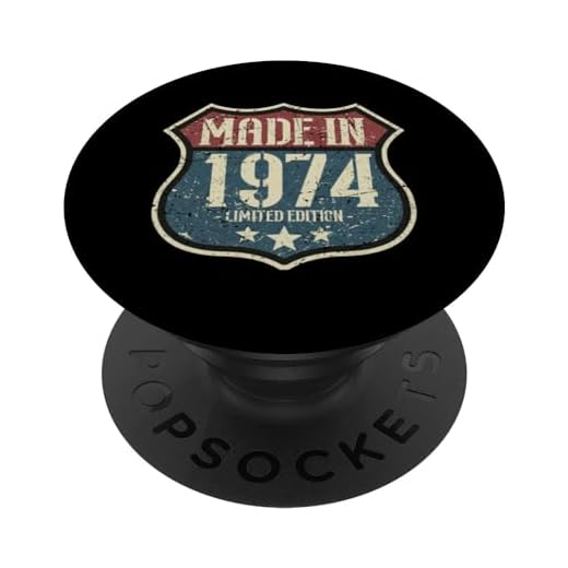 1974 Vintage Cumpleaños Retro Edición Limitada Hombres Mujer PopSockets PopGrip Intercambiable