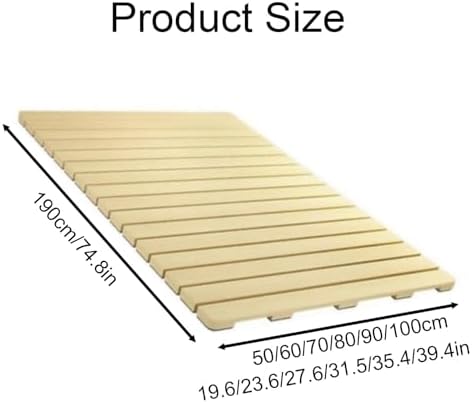 Mat Solid Wood Bed Boards Breathable Plate Foldable Plate Futon Frame FoldingFolding Floor Slatted Frame,Foldable Wood Roll-Type Slatted Bed Japanese Floor Futon Mattress Breathable Bed Plat