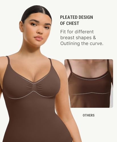 Image of FeelinGirl Womens Tank Top Shapewear Tummy Control Tops Slimming Cami Tank Seamless Compression V Neck Camisole