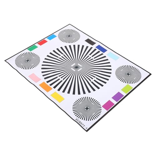 Alipis Tableau de Test des Lentilles Performance Constante pour Caméra de Sécurité en Papier, Carte D'étalonnage des Couleurs Résistante la Déformation pour Conditions de Faible