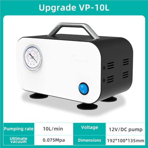 Pompe à vide à membrane sans huile 15L min avec manomètre portable - 2