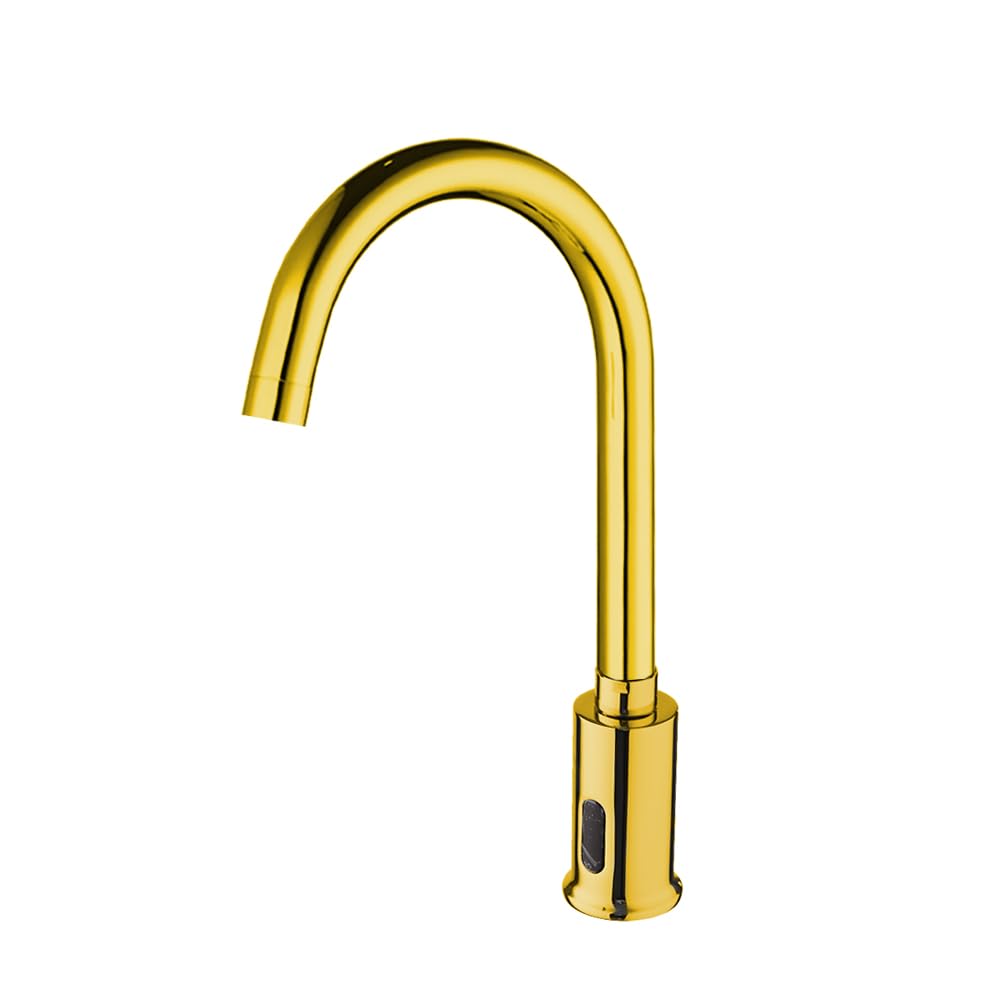 Robinet de salle de bain mitigeur eau chaude froide or brossé automatique inductif VELORE