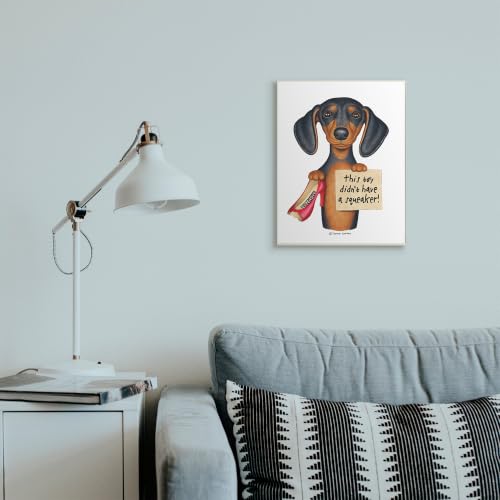 Image of Funny Dachshund Shoe Joke, 13 x 19 Inch Mounted Print on Wall Plaque