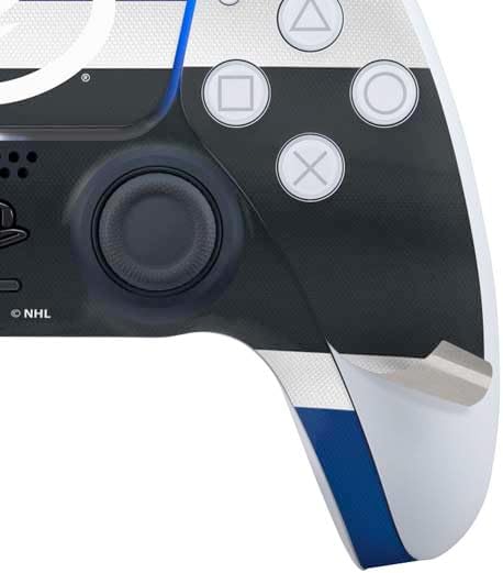 Skinit Decal Gaming Skin Compatible with PS5 Bundle - Officially Licensed NHL Tampa Bay Lightning Alternate Jersey Design