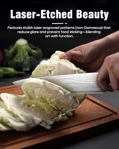 PAUDIN Chef Knife, 9 Inch Kitchen Knife for Meat & Vegetables Butcher Knife - image 6