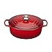 Le Creuset Casseruola Ovale Evolution, in Ghisa con Coperchio Adatta a Tutte Le Fonti di Calore, 40 cm, Ciliegia