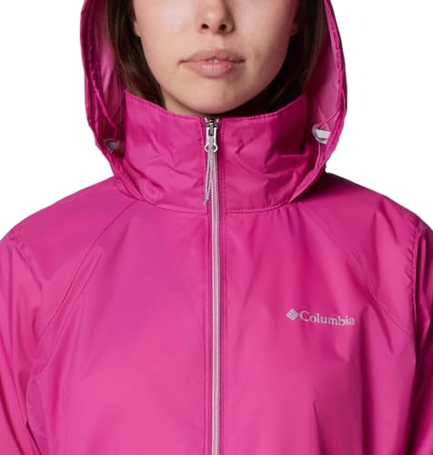Columbia Womens Switchback IV Rain Jacket, Fuchsia, Large by Columbia - Image 5