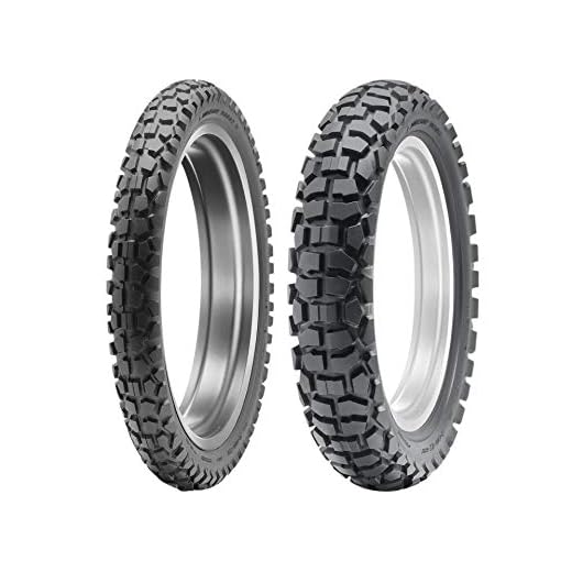 Dunlop D605 Dual Sport Motorcycle Tires Multiple Sizes Combo Set Front & Rear (1 Front 2.75-21/1 Rear 120/80-18)
