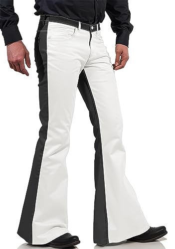 Mens Bell Bottom Pants 60s 70s Outfits for Men Disco Vintage Denim Jeans | Disco Party Trousers | Stretchyeveryday wear Retro Stylish Flared Pants 70s 80s Theme Clothing Halloween Costume product thumbnail 12