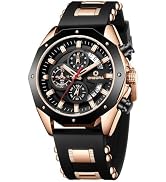 Relógio Masculino Esportivo Pulseira de Silicone Cronógrafo Multifuncional Relógio de Pulso à Pro...