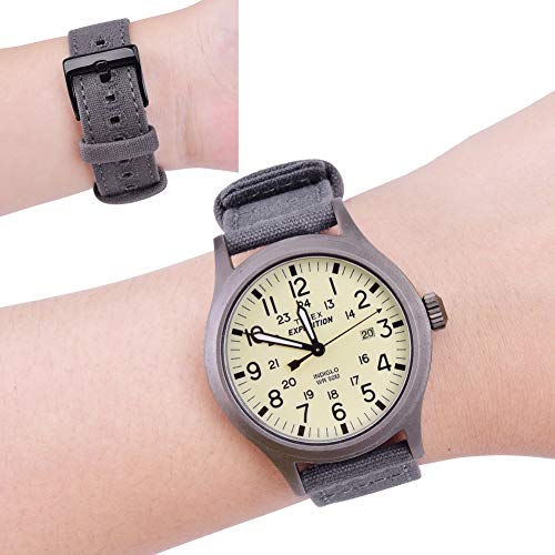 Image of Ritche Christmas Gift Canvas Vintage Quick Release Watch Band 18mm 20mm 22mm 24mm Replacement Watch Straps for Men Women, White Elephant Gifts, Stocking Stuffers for Men, Father's Day gifts