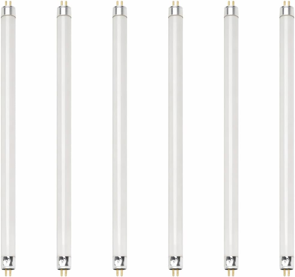 Bluex Bulbs F6T5/CW 6W T5 F6T5CW 9 Inch Light Bulb Cool White 4100k Fluorescent Light Bulb 12,000HR (2 Pack)