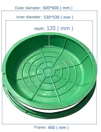 Couvercle de vidange de jardin résistant aux intempéries 50cm