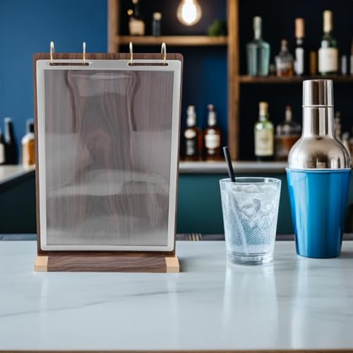 Porte-menus d'exception base bois avec rangement de bureau intégré