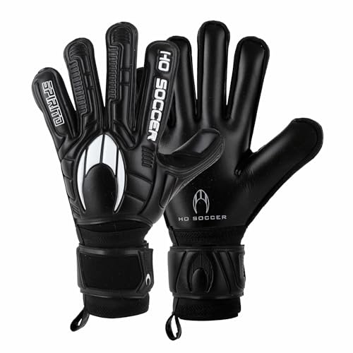 HO Soccer SPIRITO Black Flat,Guantes de Portero, Unisex Niño, Negro, 5