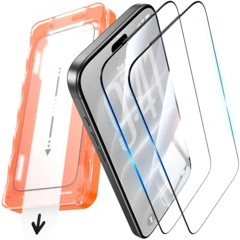 UniqueMe für iPhone 18 Pro für Panzerglas, 9H-Härte - 2 Stück Schutzfolie | Full Screen Displayschutz für iPhone 18 Pro Folie, Auto Installation Bruchsicher Militärniveau Anti-Krat