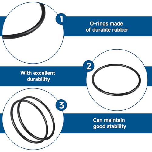 Image of Compatible with Fluval A20038 A-20038 O-Ring Motor Head Seal Gasket for Fluval 104 105 106 107 204 205 206 207 A440 A443 Canister Filters, Replacement Leakproof Rubber Motor Head O Ring, 2 Pack