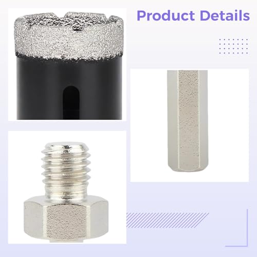 Set de 2 brocas de 38 mm con adaptador Hex M14 miniatura 6