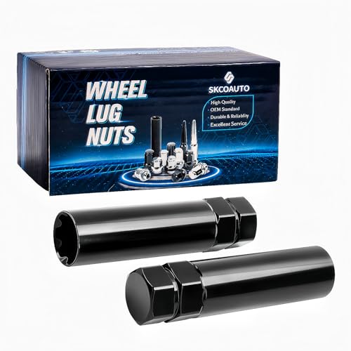7 Point Spline Lug Nuts Tuner Socket Key Tool 2pcs Compatible with 13/16inch(21mm) and 7/8inch(22mm) Hex Socket Wrench7 Spline Socket Key Black for 14x1.5 14x2.0 9/16inch Lug Nut