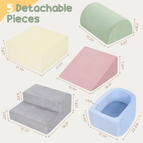 Image of whiffee Climbing Toys for Toddlers 1-3, Foam Climbing Blocks with Ball Pit for Baby, Toddler Climbing Toys Indoor, Baby Climbing Crawling Toys, Soft Play Set (No Balls Included) (Colorful)