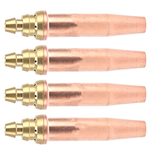TOPINCN Embouts de Torche de Coupe au, Coque en Cuivre Résistant aux Hautes Températures avec Buse en Forme de Prune pour une Coupe Rapide, 4 Pièces (3#)