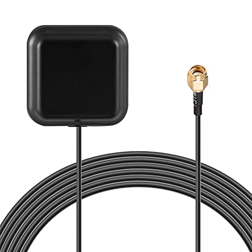 Waterproof Dual Band WiFi 2.4GHz 5GHz 5.8GHz Mini Omni-Directional 5dBi Outdoor RP-SMA Male Connector Magnetic Base Antenna for WiFi Router Hotspot Wireless Network Card Security IP Camera