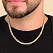 MUSECLOUD Mens Cuban Link Chain Necklace - 14K Gold Plated Stainless Steel Chains for Men Durable 5mm Thick Miami Curb Jewelry for Brother Father Non-Tarnish Necklaces 20 inch